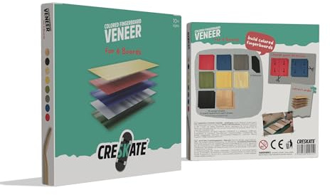 Creskate - Feuilles MDF COLORÉES Fingerboard - 6 Boards, Bois