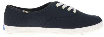Keds Women's Champion Canvas Lace Up Sneaker, Navy Mini Daisy Eyelet, 8.5 UK