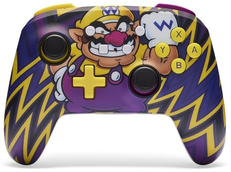 Manette sans fil améliorée PowerA pour Nintendo Switch - Wario, Nintendo Switch modèle OLED, Nintendo Switch Lite, Gamepad, manette de jeu, manette Bluetooth