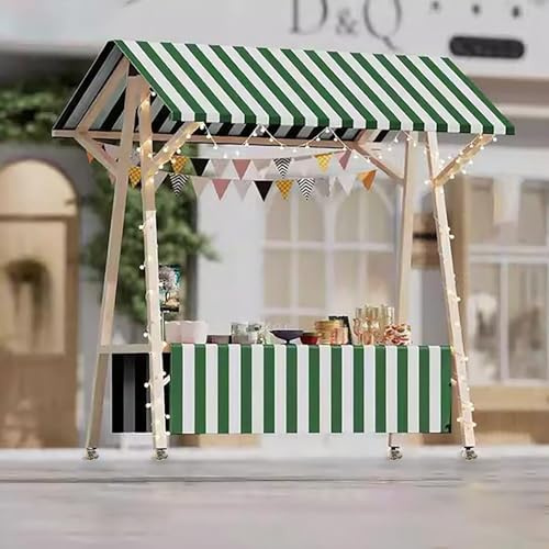 Lätt mobil kioskvagn på hjul – mångsidig trämatvagn för affärer, festivaler och stränder