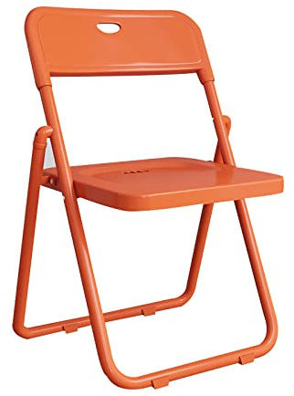 LMMSHA Premium tyg vadderad stol, hopfällbara vinyl fällbara stolar Portable Easy Ftorage hopfällbar stolbelagd metallram för inomhus/utomhus kontorscamping, H
