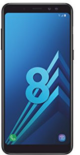 Samsung Galaxy A8 2018 Smartphone Débloqué 4G (Ecran : 5,6 pouces - Nano-SIM - Android 7.1 - 32 Go) Noir Carbone