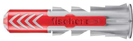 Fischer 537619 Tassello Duopower, Grigio/Rosso, 8 x 40 mm, Set di 16 Pezzi