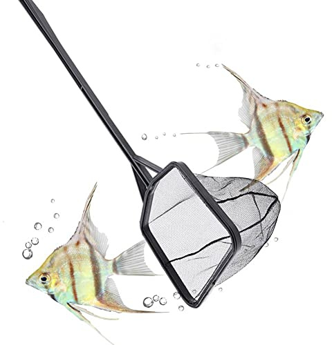 Aquarium Fish Net, Lightweight Nylon Aquarium Shrimp Net Fish Fishing Net Fish Net Mesh Fish Catching Mesh Tool with Plastic Handle