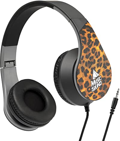 Music Sound - Bügelkopfhörer mit Kabel Over Ear Fantasy - Erweiterbarer und Faltbarer On-Ear-Kopfhörer mit Kopfbügel und 1,2 m langem, verwicklungsfreiem Kabel – 3,5-mm-Klinkenstecker – Fantasy Löwe