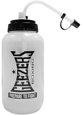 Geezers Boxing 1Ltr Straw water Bottle/Spray bottle Squeezable Plastic, Wide Screw Top With Long Straw, Spray Nozzle Button, Boxing Sports Training Water Bottle, Boxing Equipment, Coaching Equipment