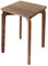 BOGAOJC 45,7 cm Moderner Stil Schwarz Walnuss Holzhocker Rückenfrei Stühle Stapelbar für Wohnzimmer, Esszimmer, Schlafzimmer, 1er Set Walnuss