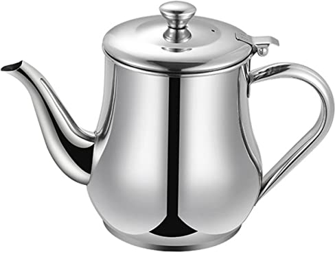 GOOHOCHY Aceite Olla De De Acero Inoxidable Recipientes De Cocina Separador De Vertedor De Salsa De Vinagre Recipientes De Acero Inoxidable Recipiente De Metal Con Tapa Recipiente De