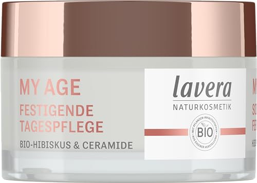 lavera My Age festigende Tagespflege - mit Hibiskus & Ceramide - für reife Haut - gegen Pigmentflecken - Straffheit - bio - Naturkosmetik - 50 ml