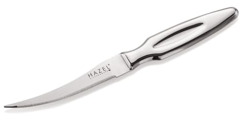HAZEL Stainless Steel Tomato Knife for Kitchen | Kitchen Knife with Handle, Silver