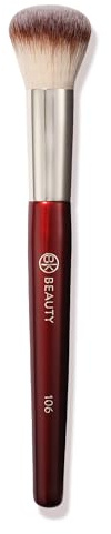 BK BEAUTY 106 ROUND FOUNDATION BRUSH – Dense Dome Shape for Liquid & Cream Foundation, Seamless Streak-Free Application, Multi-Use Face Makeup Tool