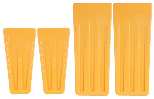 Wakects Coins D'abattage, Coins de Fendage pour Hache ABS Léger Équipement de sécurité pour Tronçonneuse avec Barres Relevées (2pcs 140 mm et 2pcs 200 mm)