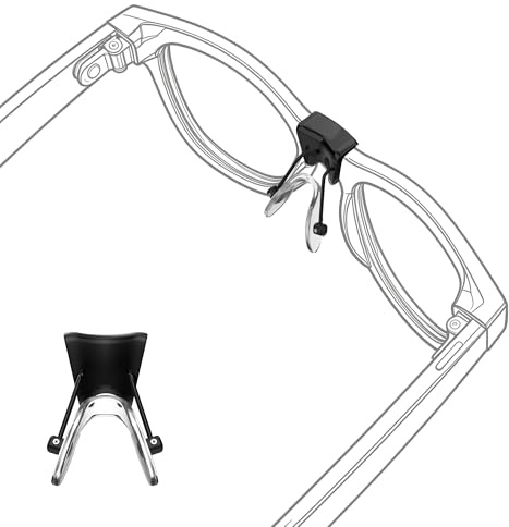 HiBloks – Plaquettes de nez pour lunettes Ray-Ban Meta Wayfarer/Skyler Accessoires, support de nez en silicone antidérapant à clipser pour lunettes de soleil Ray Ban Meta Smart (une pièce)