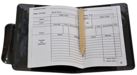 Jelquix Set di Carte per Arbitri di Calcio, Cartellini Rossi e Gialli, Set di Carte per Punteggi con Penna con Portafoglio in Similpelle Resistente, Ideale per Gli Arbitri delle Partite di Calcio