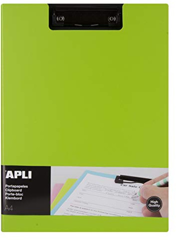 APLI 17207 - Premium grön A4 urklipp med flik