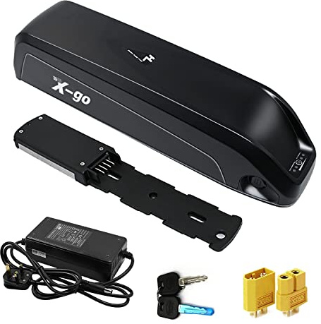 X-go Batterie vélo électrique 36V 10Ah, 10.4 Ah Batterie Li-ION pour Moteur 250 W 350 W 500 W 750W E-Bike Pedelec Down Tube Cellules Efficaces Batterie avec Chargeur