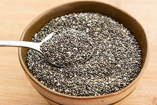 Chia Seeds 5kg – for Weight Loss Raw Black Seed Dark Whole Natural Bulk Keto Protein Shakes Smoothies Breakfast Cereals Porridge Topper Pudding to Eat Non GMO Weightloss (Packaging May Vary) PURIMA