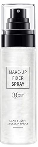 LICHENGTAI Spray Fixateur de Maquillage Professionnel, Design Chatoyant Brillant Haute Lumière Fixation Longue Durée Apprêt Fixateur de Fond de Teint Résistant à la Transpiration 100ml