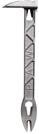 Boss Hammer 9 Boss Trim Paw with Integrated Lifting Feature - Titanium Cats Paw Nail Puller, Wide Whale Tail, 4 Points of Pull, 13mm Hex Wrench and Magnetic Striking Face - Made in USA - BTPTIL