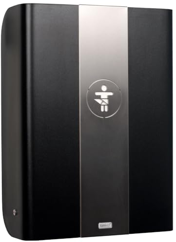 KEMMLIT Wickeltisch Toledo Anthrazit/klappbar platzsparend, Wandwickeltisch inkl. grauer Wickelunterlage, Wandwickelregal für öffentl. und priv. Bereich, TÜV, aus Formholz (Anthrazit Edelstahl)