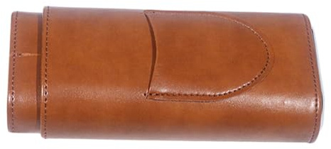 COLLBATH Estuche para 3 Cigarros de Cuero PU Portátil y Protector para Viaje y Uso Diario, Diseño Elegante y Compacto