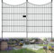 HEYOUTH Teichzaun,Gartenzaun Komplettset 10 Zaunelemente(74 * 81cm),Gitterzaun Metallgitter,Steckzaun, Metall Zaunelemente,Hundezaun,Unterbogen Rund Gitterzaun Set Freigehege für Hunde
