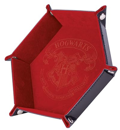 Epic Forge-Piste de dés - Poudlard Rouge 19 x 19 cm - Cuir et Velours
