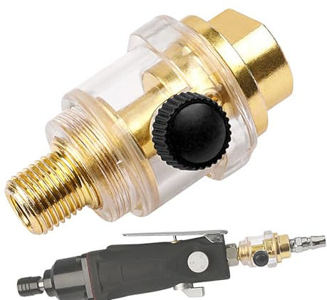 Oliatore in linea per compressore d'aria - Lubrificatore pneumatico automatico da 1/4 pollici per compressione 'aria | Accessori pneumatici per pneumatici, chiavi pneumatiche e levigatrici