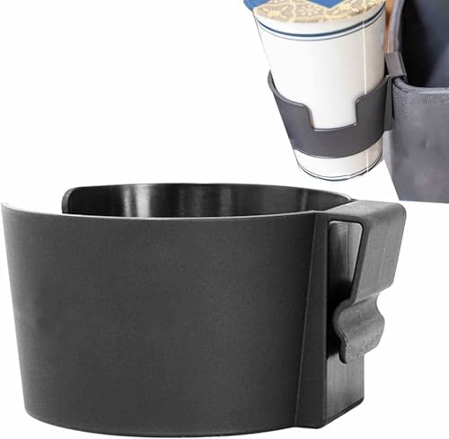 Black Clip On Cup Holder - Vehicle Cup Holders For Drinks - Window For Vehicles, Cup Holders For Coffee Mugs, Water Bottles And Juice Boxes, Car Drink Holders, Stowing Tidying