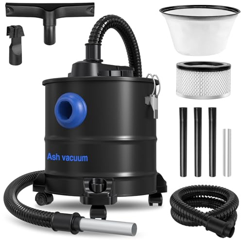 Oragerju Ash Vacuum, Pellet Stove Vacuum Cleaner, 5.3 Gallon, 20kPa, 1200W Powerful Motor with Blower Function, On Wheels and HEPA Filter, The Ash Vacuum for Pellet Stoves & Wood Stoves