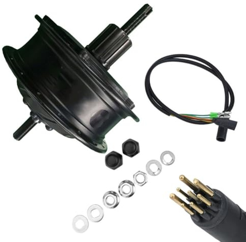 Honseadek Motore elettrico per ruota posteriore della bicicletta, motore brushless da 350 W, 48 V, 36 V, 8 velocità, volano, 135 mm, montaggio per mountain bike (36 V 350 W)