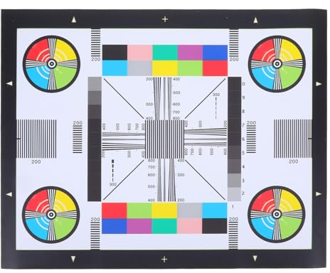 Camera Lens Test Chart for Cctv Surveillance Focus Calibration | Paper Color Wheel Card Supplies, Indoor Commercial Use, Resolution Testing Tool, Universal Setup