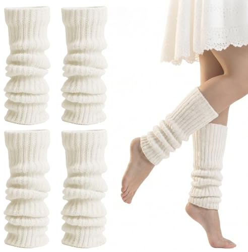 Sophisticate Calentadores de Punto Largos para Mujer y Niña, Leg Warmer Calentadores Piernas Mujer,Leg Warmers Mujer Suaves y Transpirables,para Caminar,Ballet,Bailar,Gimnasio,Deportes