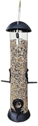 de Exterior para Aves | Alimentador Transparente 4 Agujeros para Colibríes | Plato de Comida para Aves Resistente a la Intemperie,para Balcón Porche Patio Jardín Terraza y Espacios Abiertos