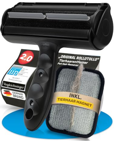 BluePet Rouleau Anti Poils Animaux, Brosse Anti Poil + Aimant des Poils