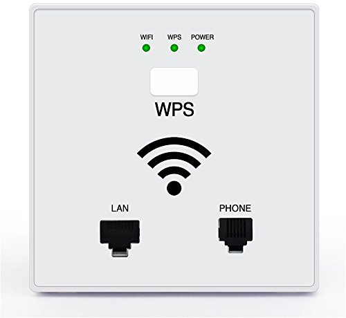 OUTENGDA in Wall Access Point Wireless Socket AP for Hotel WiFi Projects, Support AC Management, Support Phone LAN WPS Encryption (AC 100~240V access)