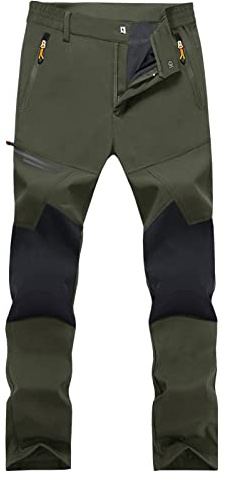 EKLENTSON Mens Trouser Quick Dry Walking Hiking Work Pant,ArmyGreen,36