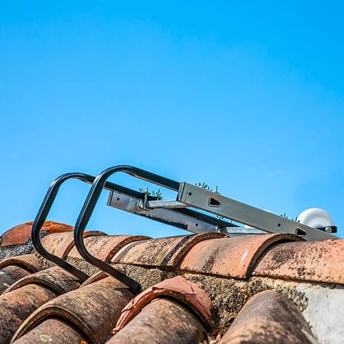 Crochets de faitage pour échelle de Toit Safein, Adaptateur de Toit Garantie 5 Ans, Crochet de faîtière Acier - Hostrom