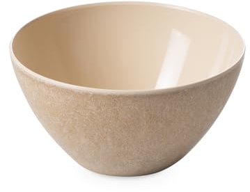 Omada Design - Ciotola cucina da 1,5 lt - Contenitore in plastica e legno - Durevole e infrangibile - Made in Italy - Linea Ecoliving - Avorio