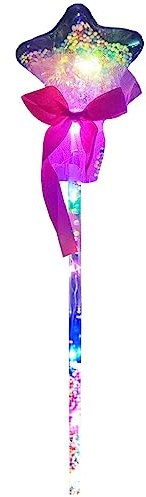 Varitas De Hadas - Varita Mágica Iluminada | Varitas De Hadas Iluminadas Para Niñas, Varita De Con Brillo Bonito LED, Varita Mágica De Princesa De Mano Para Disfraz De Niña, Espectáculo De Jue