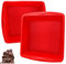 2 Pièces Moule à Cake Silicone Carré, Moules à Gâteaux Moule à Pain en Silicone Moules Silicone Patisserie pour Gâteaux, Pains Fait Maison, Gâteauxs, Pain de Viande (19,5×18×5,5cm)