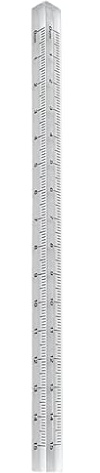 Morain Regla triangular transparente para arquitecto, regla de escala de 0 a 15 cm, regla recta ideal para profesores y estudiantes
