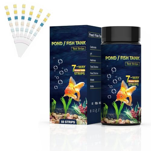 XoeLLe 100 Pièces Test Dureté de l'eau, Test Eau Aquarium, 7 en 1 Testeur pour Eau de Piscine et Spa, Test pour Tester Chlore Libre, Chlore Total, Dureté Totale, pH, Nitrate, Nitrite, Carbonatée