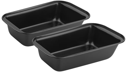Novery 2PCS Nonstick Bread Pan - 8” x 4” Carbon Steel Loaf Baking Pans, Dishes,Rectangle Baking Supplies for Homemade Bread, Meatloaf, Cakes, Sourdough, Brownies, and Lasagnas