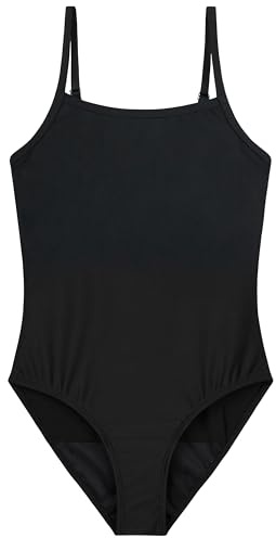 CityComfort Bañador Menstrual Niña y Adolescentes para Traje de Baño Tirantes Ajustables Protección Absorbente UPF 50+ (Negro, 16 Años)
