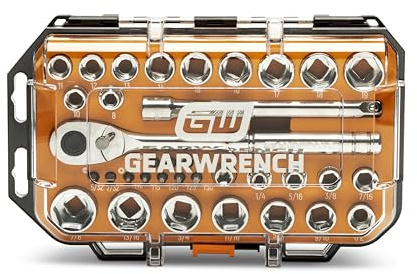 GEARWRENCH 36 Piece 3/8” Drive 72-Tooth 12 Point Drive Mechanics Tool Set | GW72SWS38