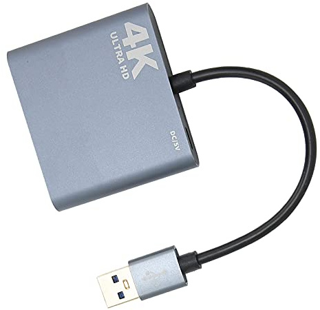 EIMSOAH 4K 1080P USB 3.0 Video Card with Smooth Video and for Game, for/Mac Users【Metal + ABS】