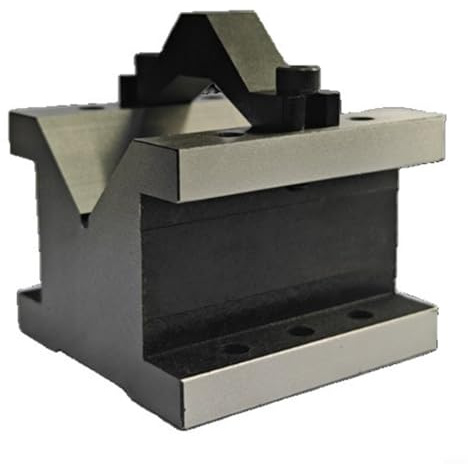 V-block härdat stål med klämplatta, precisionsmätblock för cylinder, 35 x 35 x 30 mm, för bearbetning och testning i maskinteknik (35 x 35 x 30)