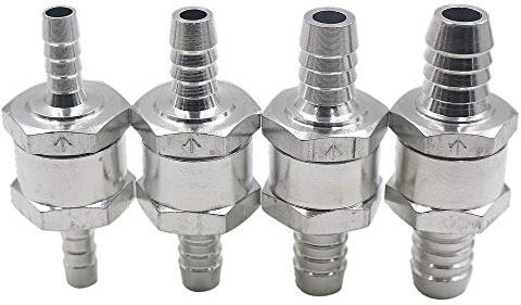 Lezed Kraftstoff Rückschlagventil für Auto 6mm/8mm/10mm/12mm Aluminium Kraftstoff Rückschlagventil Rückschlagkraftstoffleitung - Benzin, Diesel, Weg, Pflanzenöl Druckluft Non-Return