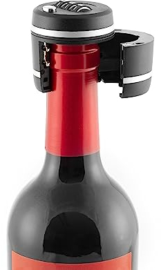 InnovaGoods® Tapón de Vino con Combinación, Diseño elegante para tu botella de vino, Tapon de vino para botellas de Ø28mm Max, regalos originales para hombre, bota de vino, utensilios de cocina.